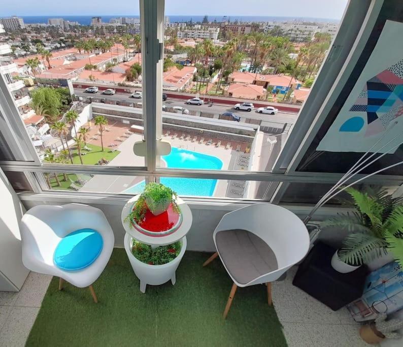 Traumhafte Wohnung Mit Panoramablick Und Pool Плайя-дель-Инглес Экстерьер фото