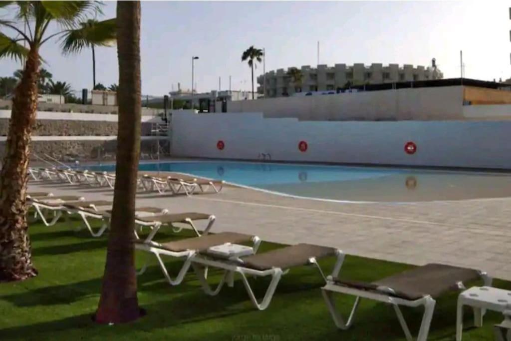 Traumhafte Wohnung Mit Panoramablick Und Pool Плайя-дель-Инглес Экстерьер фото